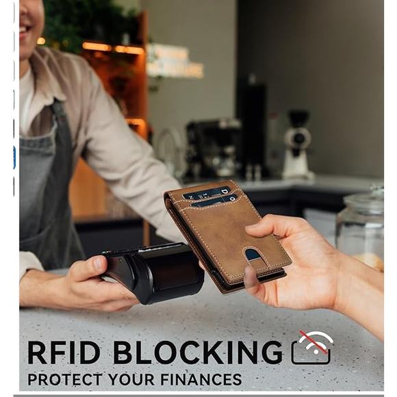 Wallet Smart Rfid Minimalist Front Pocket with ID Window, brown - Picture 5 of 7